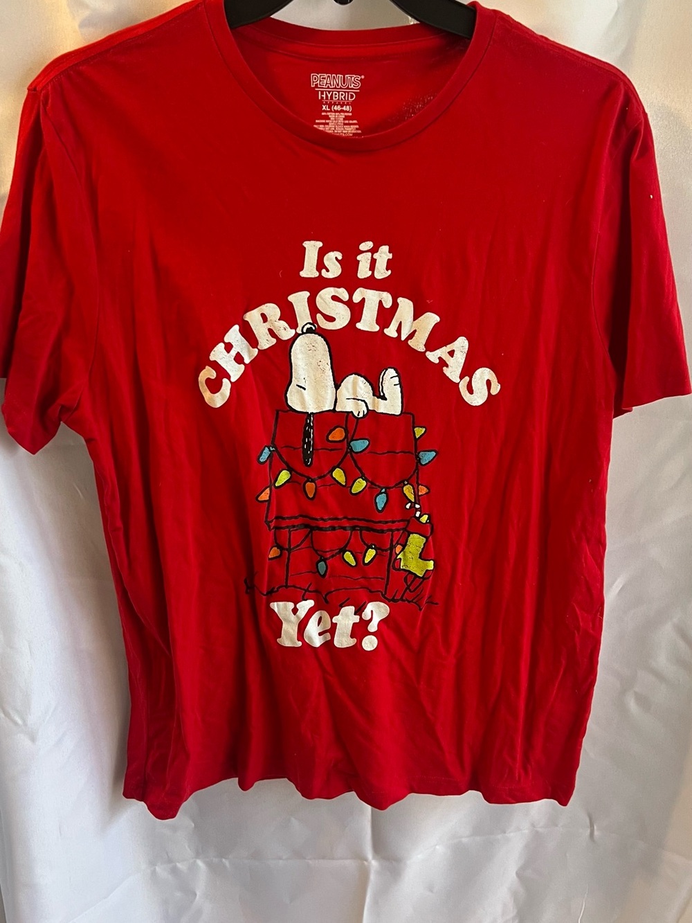 Peanuts Red Snoopy 'Is It Christmas Yet?' Graphic Tee